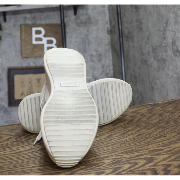 DKNY Womens Zofi Lace Up Sneaker with Logo K4402944 Soft White / Gray 8M - Picture 5 of 10